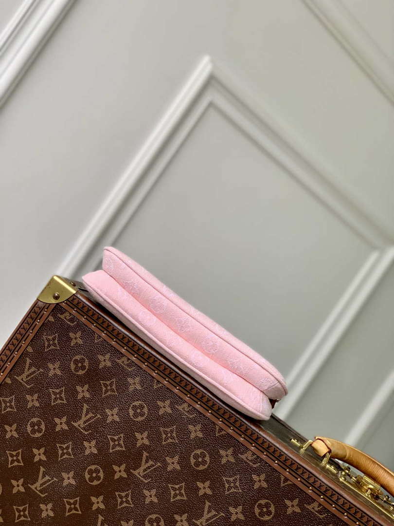 LV M14159 Louis Vuitton Liv Pochette Monogram Denim Bag Pink - Default Title - View 4