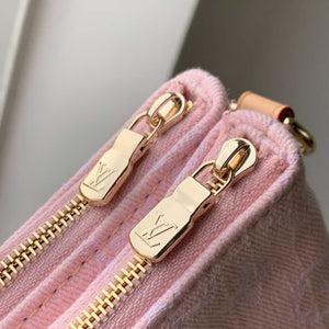 LV M14159 Louis Vuitton Liv Pochette Monogram Denim Bag Pink - Default Title - View 7