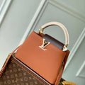LV M14176 Louis Vuitton Capucines BB Bag Taurillon leather Brown - Default Title - View 1