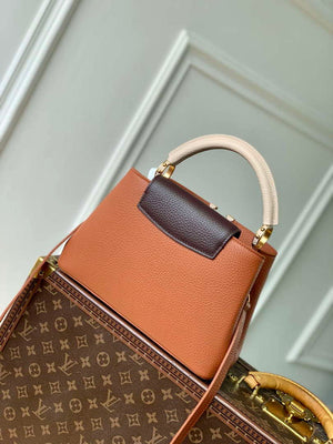 LV M14176 Louis Vuitton Capucines BB Bag Taurillon leather Brown - Default Title - View 3