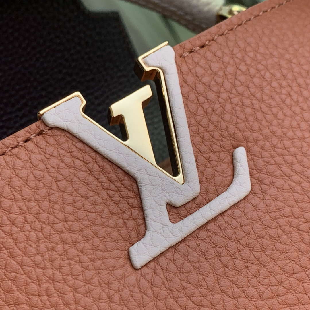 LV M14176 Louis Vuitton Capucines BB Bag Taurillon leather Brown