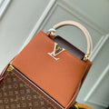 LV M14176 Louis Vuitton Capucines MM Bag Taurillon leather Brown - Default Title - View 1