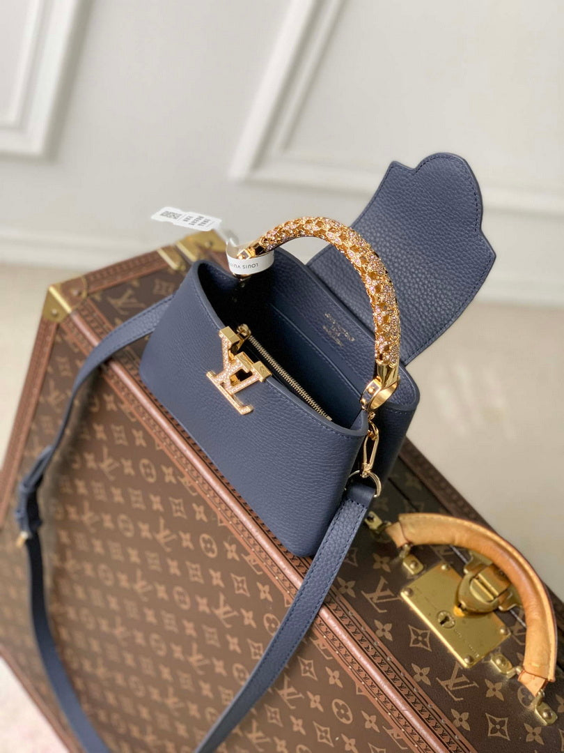 LV M14177 Louis Vuitton Capucines Mini Bag Blue