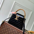LV M14177 Louis Vuitton Capucines Mini Crocodile Skin Bag Black