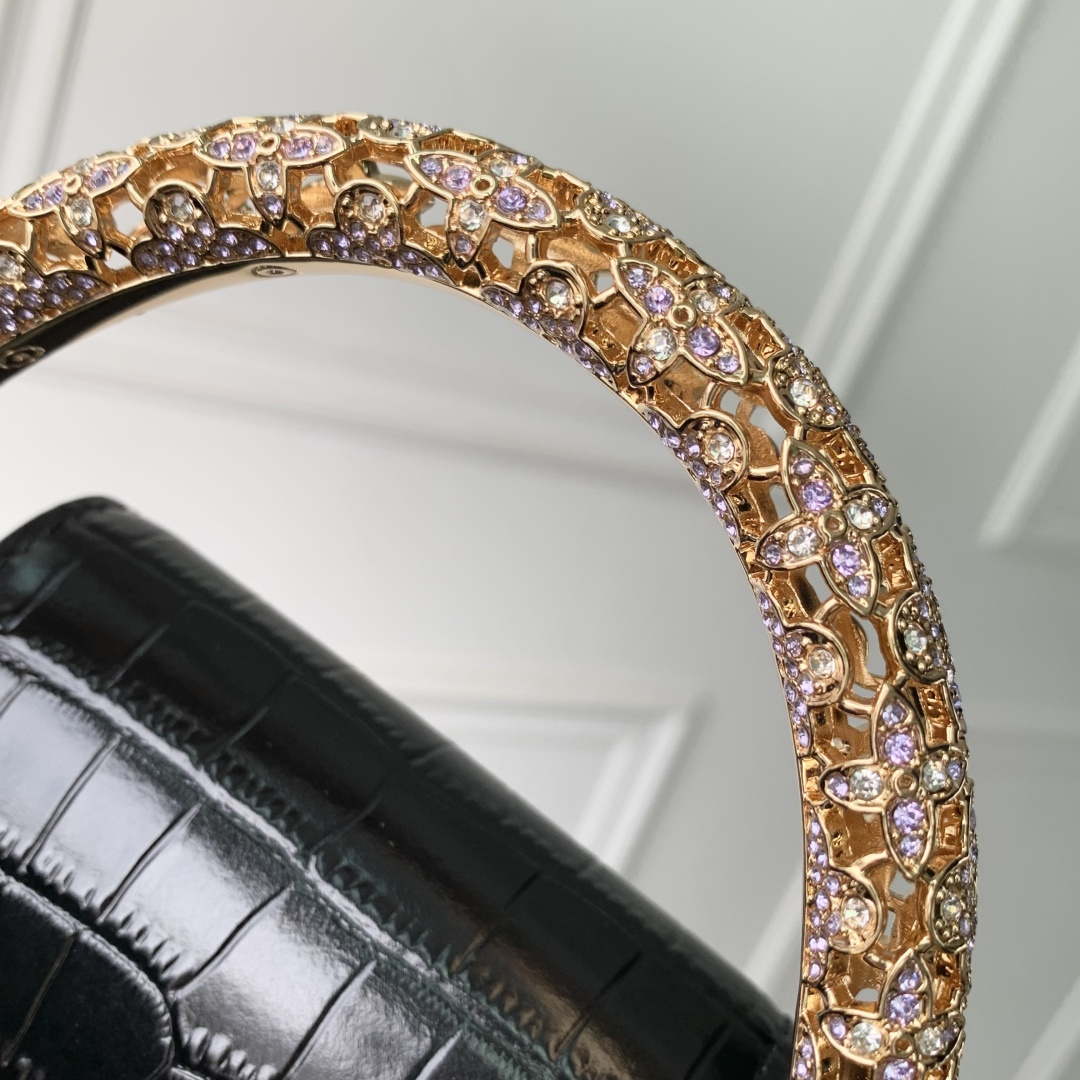 LV M14177 Louis Vuitton Capucines Mini Crocodile Skin Bag Black