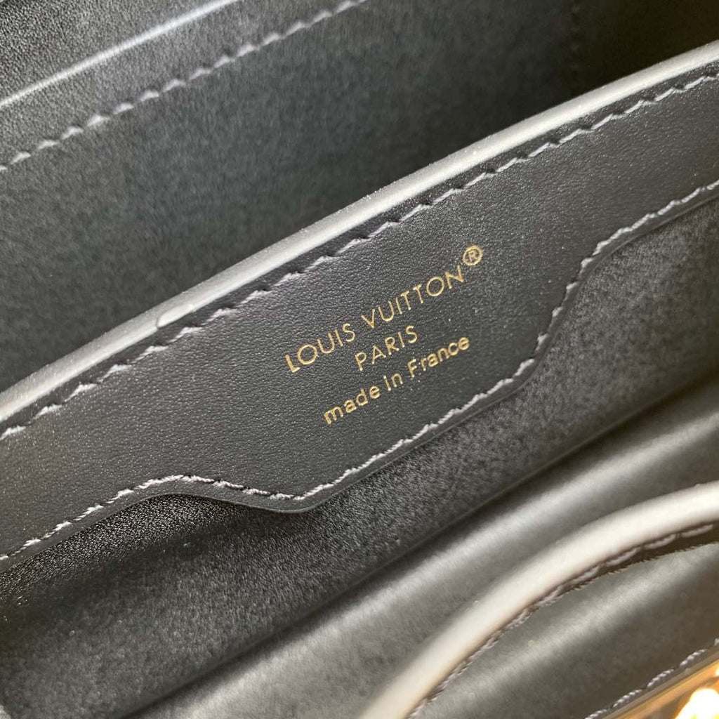 LV M14177 Louis Vuitton Capucines Mini Crocodile Skin Bag Black