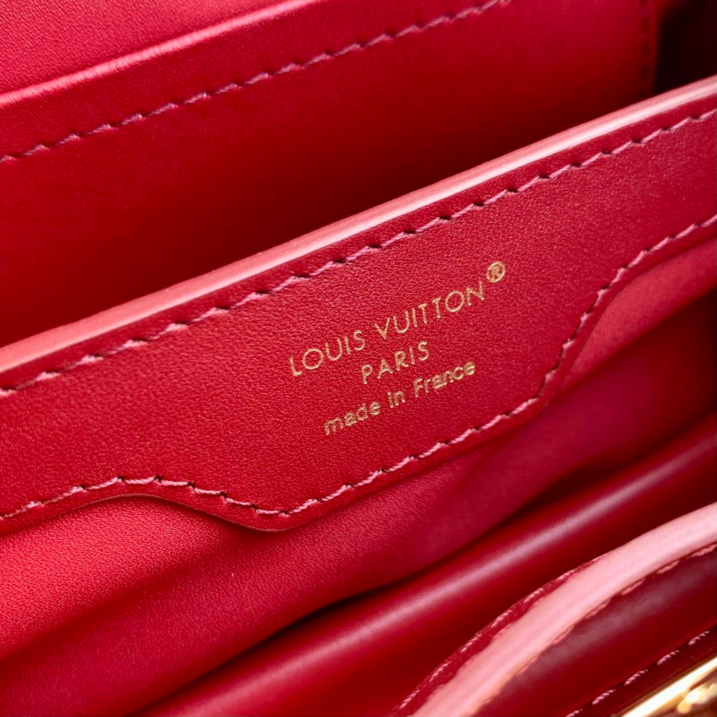 LV M14177 Louis Vuitton Capucines Mini Crocodile Skin Bag Wine red