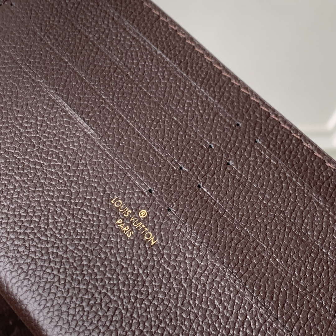 LV M14193 Louis Vuitton F¨¦licie Pochette Bag Chocolate Brown - Default Title - View 8