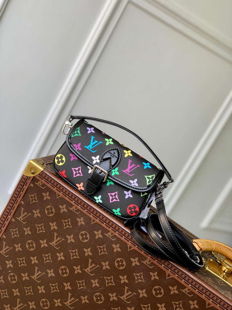 LV M14194 Louis Vuitton LV x TM Nano Diane Bag Black Multicolored Monogram Canvas - Default Title - View 1