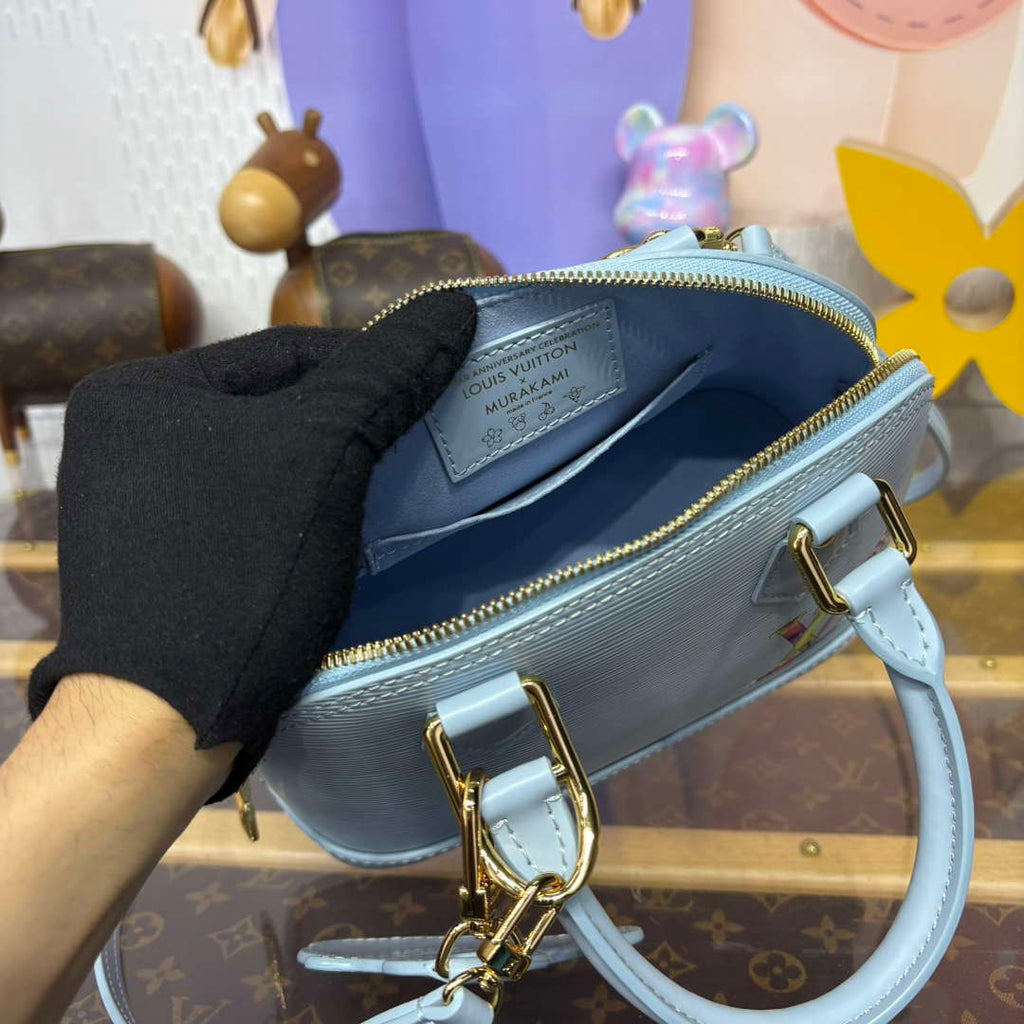 LV M14197 Louis Vuitton LV x TM Alma BB Handbag Washed Blue