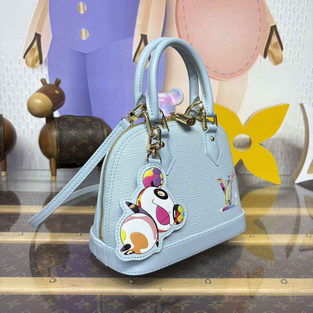 LV M14197 Louis Vuitton LV x TM Alma BB Handbag Washed Blue