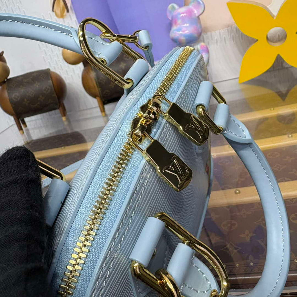 LV M14197 Louis Vuitton LV x TM Alma BB Handbag Washed Blue