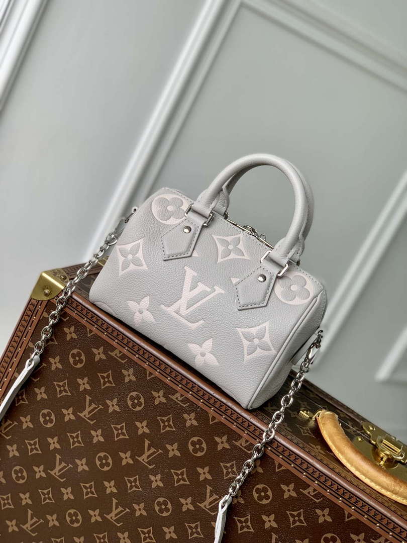 LV M14207 Louis Vuitton Speedy Bandouliere 20 Bag Gray/Quartz