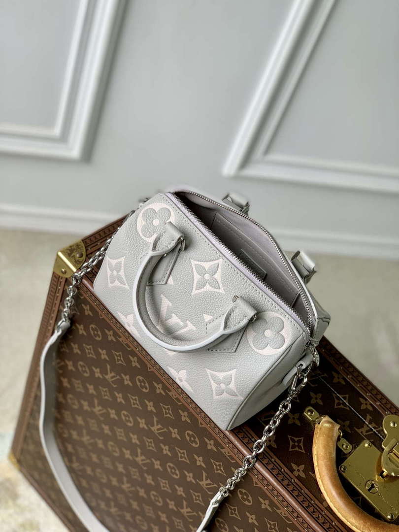 LV M14207 Louis Vuitton Speedy Bandouliere 20 Bag Gray/Quartz - Default Title - View 9