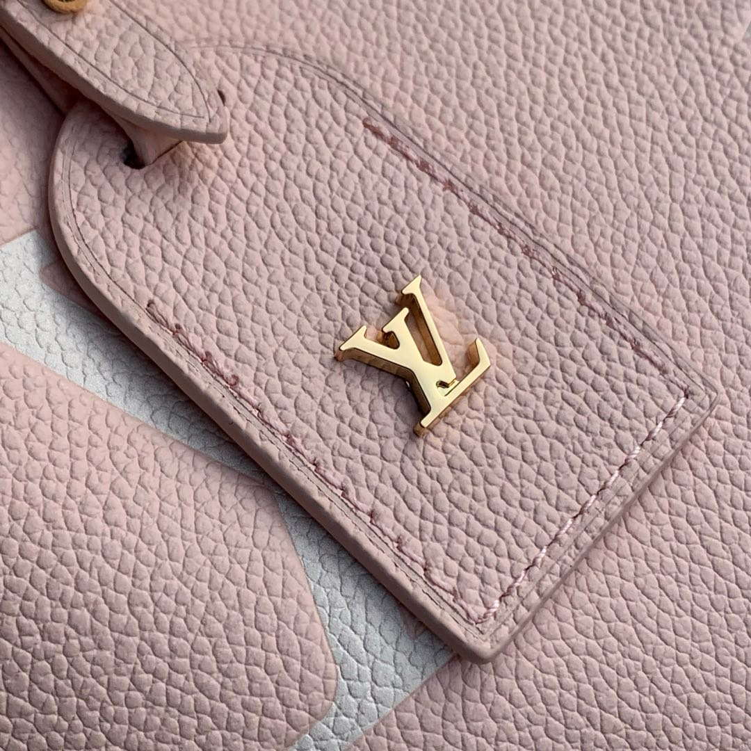 LV M14209 Louis Vuitton CarryAll PM Bicolor Monogram Empreinte Leather Pink