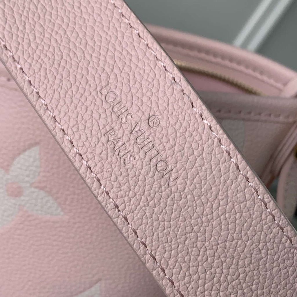LV M14209 Louis Vuitton CarryAll PM Bicolor Monogram Empreinte Leather Pink