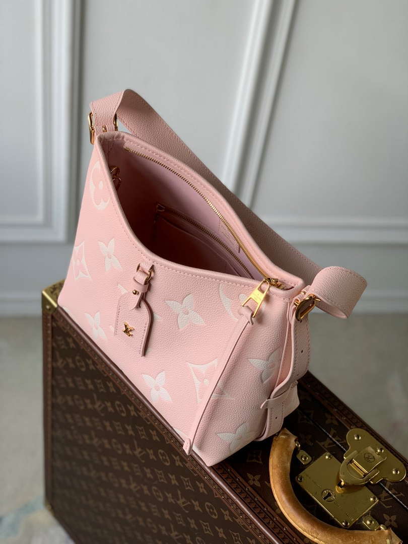 LV M14209 Louis Vuitton CarryAll PM Bicolor Monogram Empreinte Leather Pink