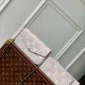 LV M14227 Louis Vuitton F¨¦licie Pochette Bag Gray/Quartz - Default Title - View 1
