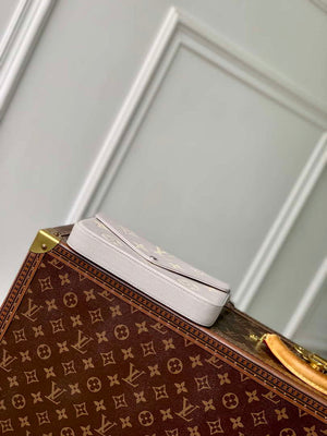 LV M14227 Louis Vuitton F¨¦licie Pochette Bag Gray/Quartz - Default Title - View 4