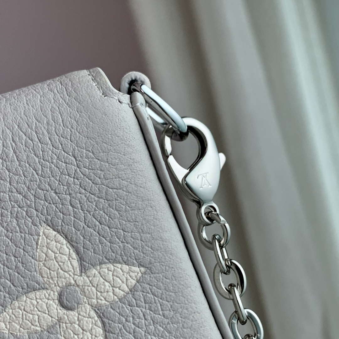 LV M14227 Louis Vuitton F¨¦licie Pochette Bag Gray/Quartz