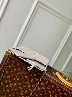 LV M14227 Louis Vuitton F¨¦licie Pochette Bag Gray/Quartz - Default Title - View 9
