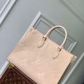 LV M14255 Louis Vuitton OnTheGo MM Bag Sand - Default Title - View 1