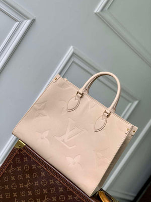 LV M14255 Louis Vuitton OnTheGo MM Bag Sand - Default Title - View 1