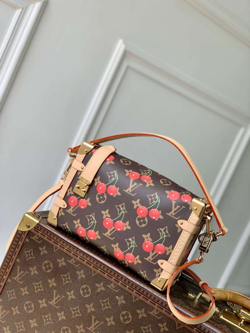 LV M14278 Louis Vuitton LV x TM Side Trunk MM Bag Cherry Coated - Default Title - View 1