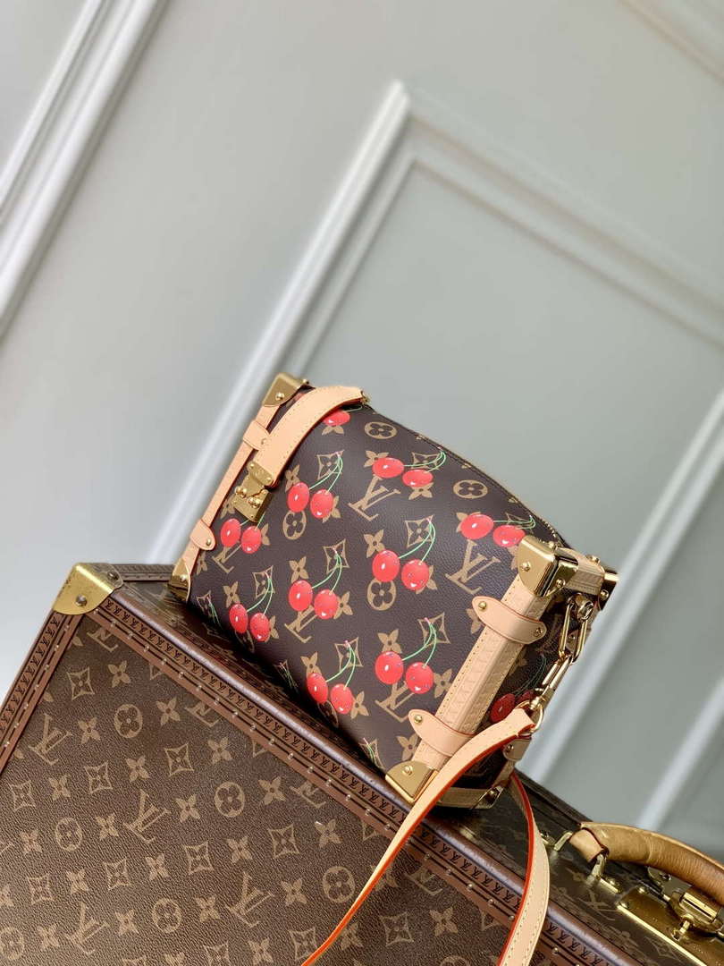 LV M14278 Louis Vuitton LV x TM Side Trunk MM Bag Cherry Coated