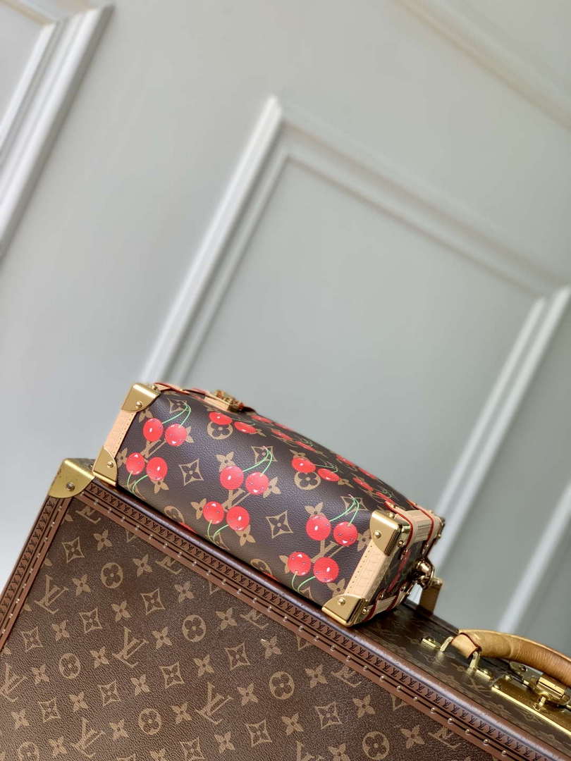 LV M14278 Louis Vuitton LV x TM Side Trunk MM Bag Cherry Coated