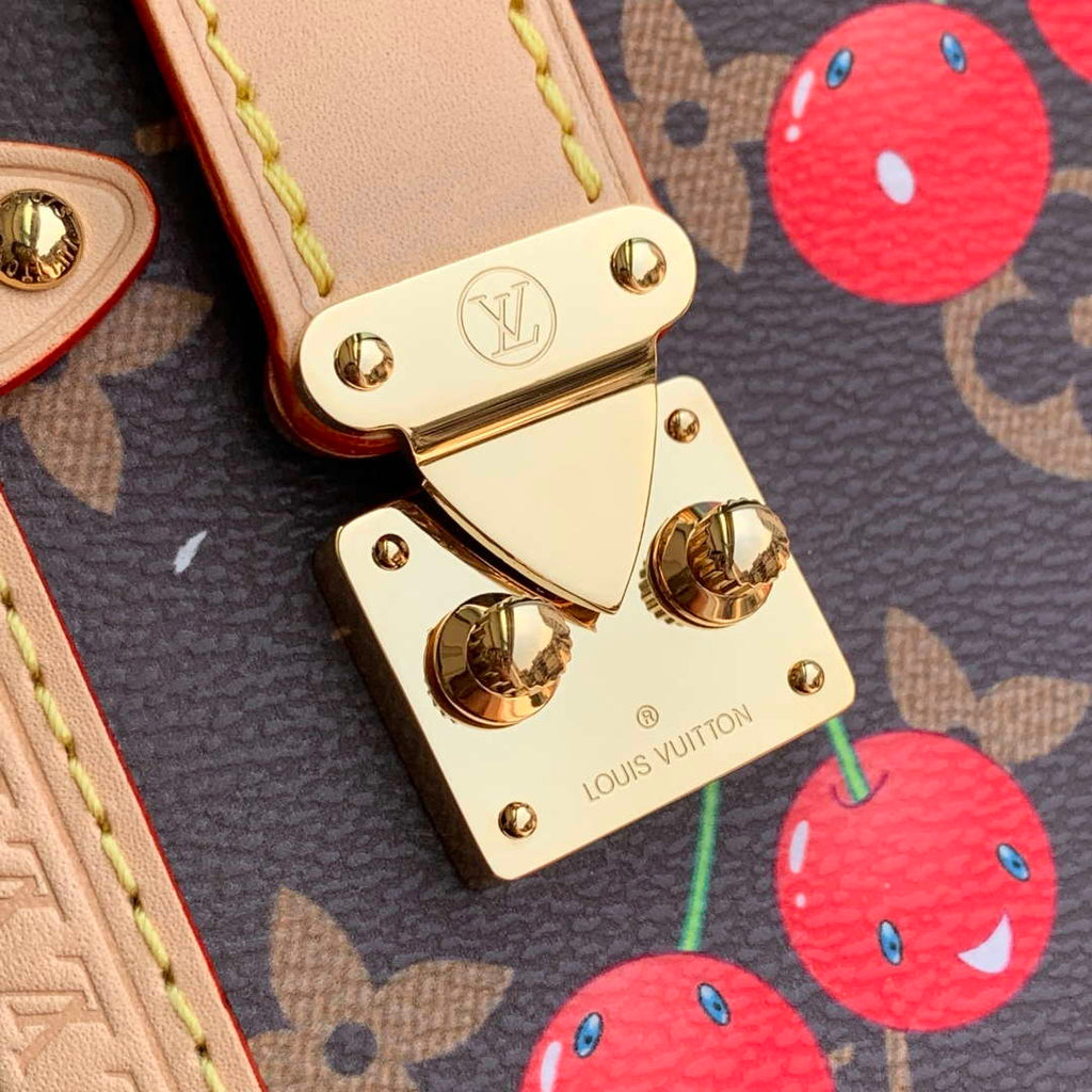 LV M14278 Louis Vuitton LV x TM Side Trunk MM Bag Cherry Coated