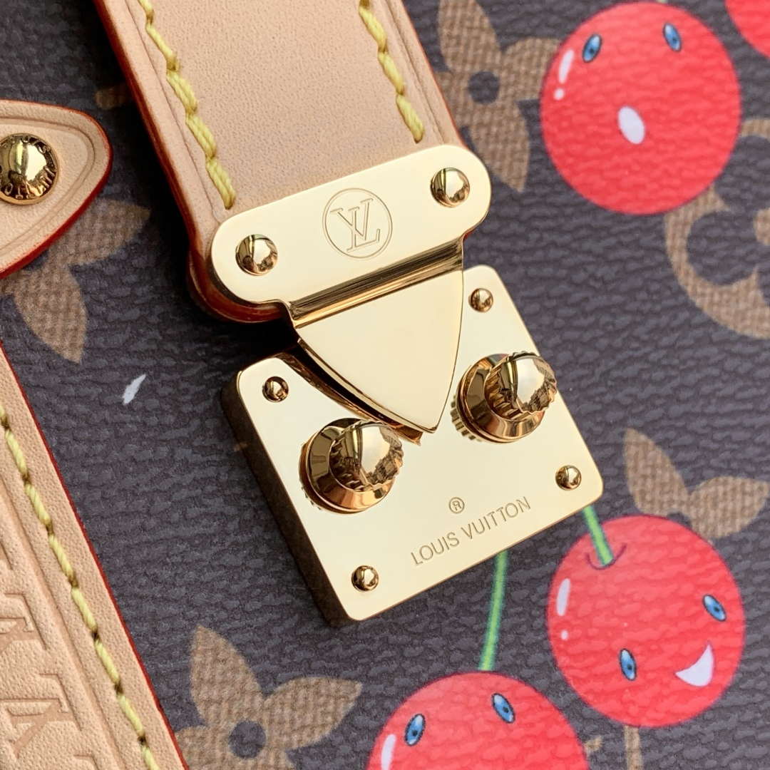LV M14278 Louis Vuitton LV x TM Side Trunk MM Bag Cherry Coated