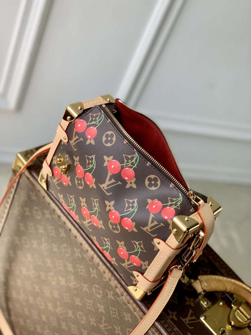 LV M14278 Louis Vuitton LV x TM Side Trunk MM Bag Cherry Coated - Default Title - View 9