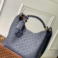LV M14310 Louis Vuitton Carmel Mahina calfskin Handbag Navy blue - Default Title - View 1