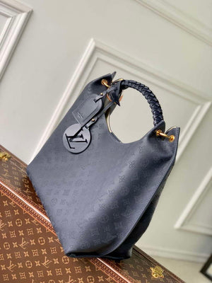 LV M14310 Louis Vuitton Carmel Mahina calfskin Handbag Navy blue - Default Title - View 2