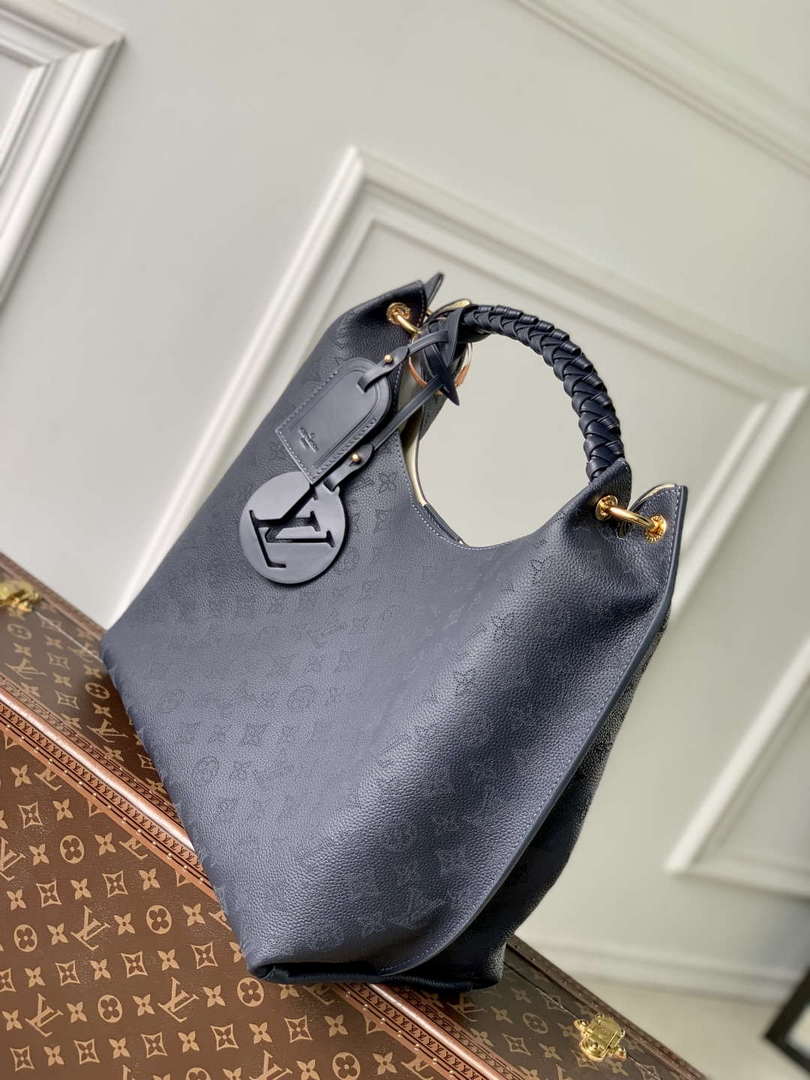 LV M14310 Louis Vuitton Carmel Mahina calfskin Handbag Navy blue - Default Title - View 2