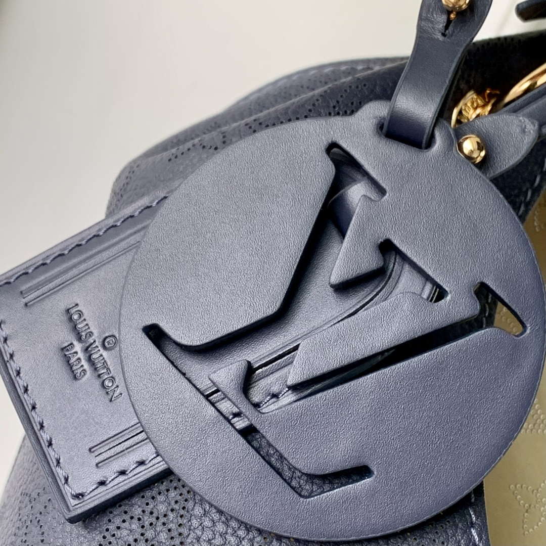 LV M14310 Louis Vuitton Carmel Mahina calfskin Handbag Navy blue - Default Title - View 5