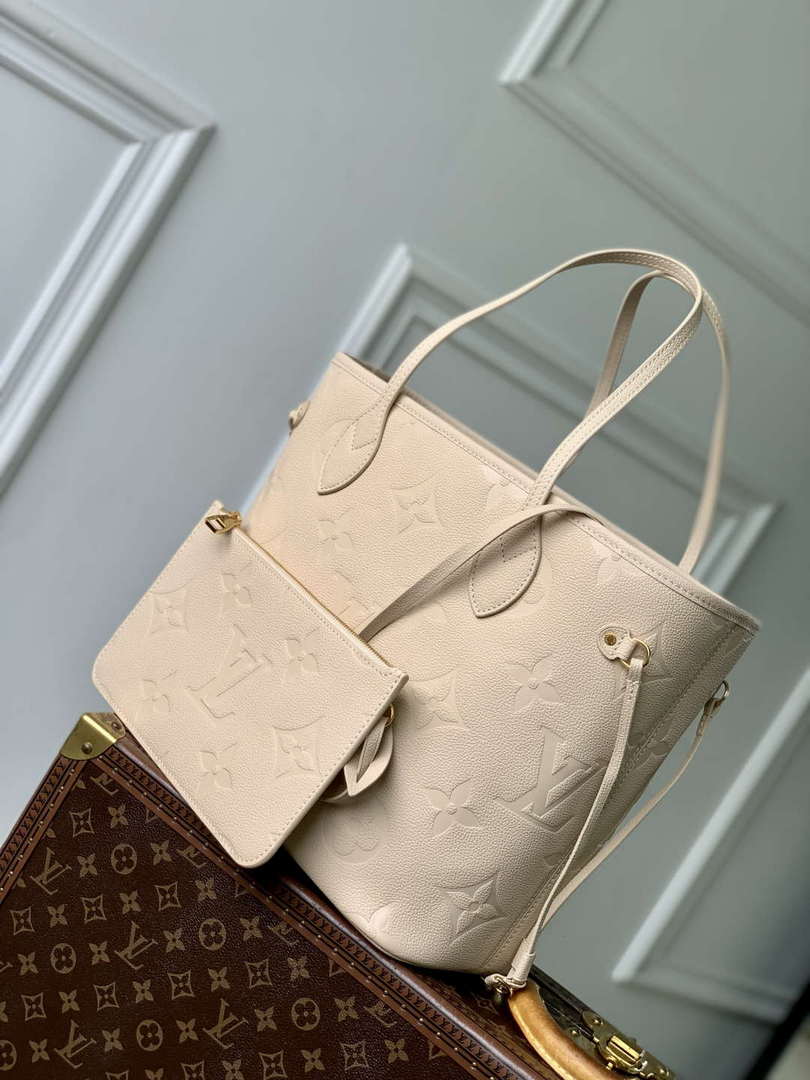 LV M14319 Louis Vuitton Neverfull MM Bag Sand - Default Title - View 2