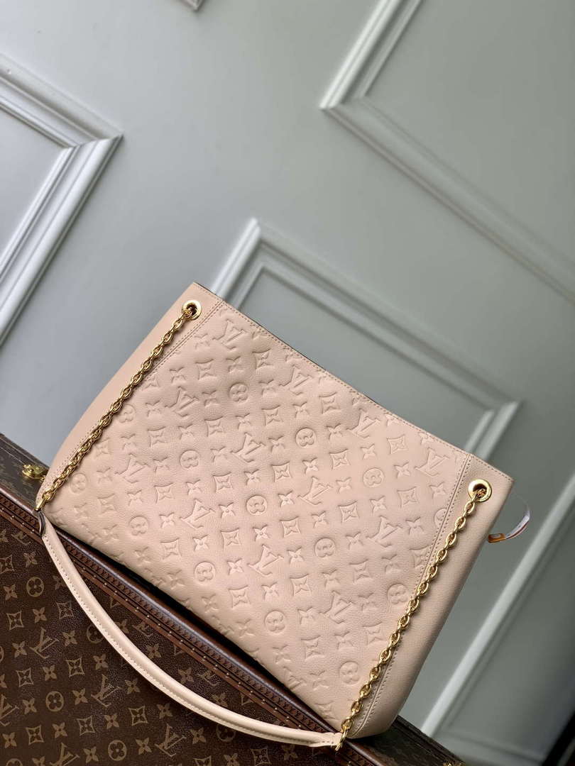 LV M14324 Louis Vuitton Anytime MM Cowhide Leather Bag Sand