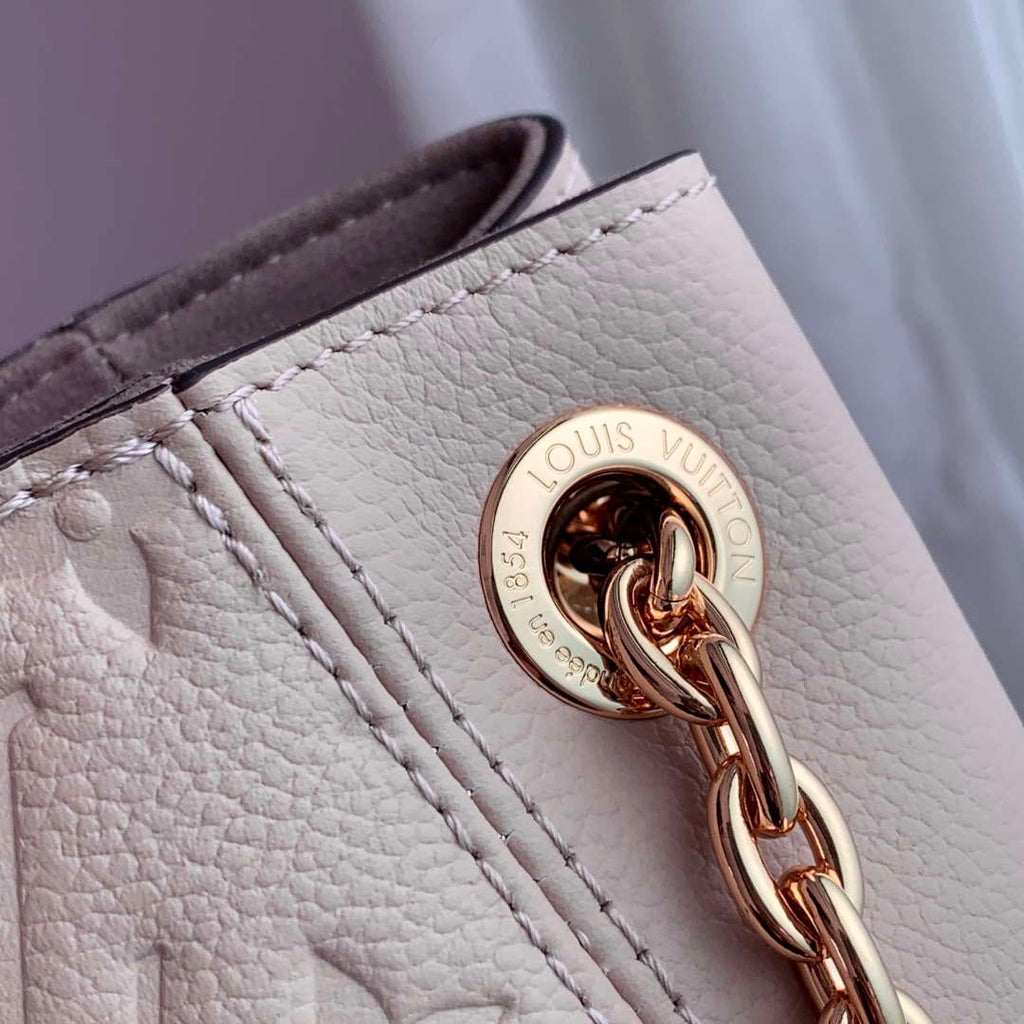 LV M14324 Louis Vuitton Anytime MM Cowhide Leather Bag Sand