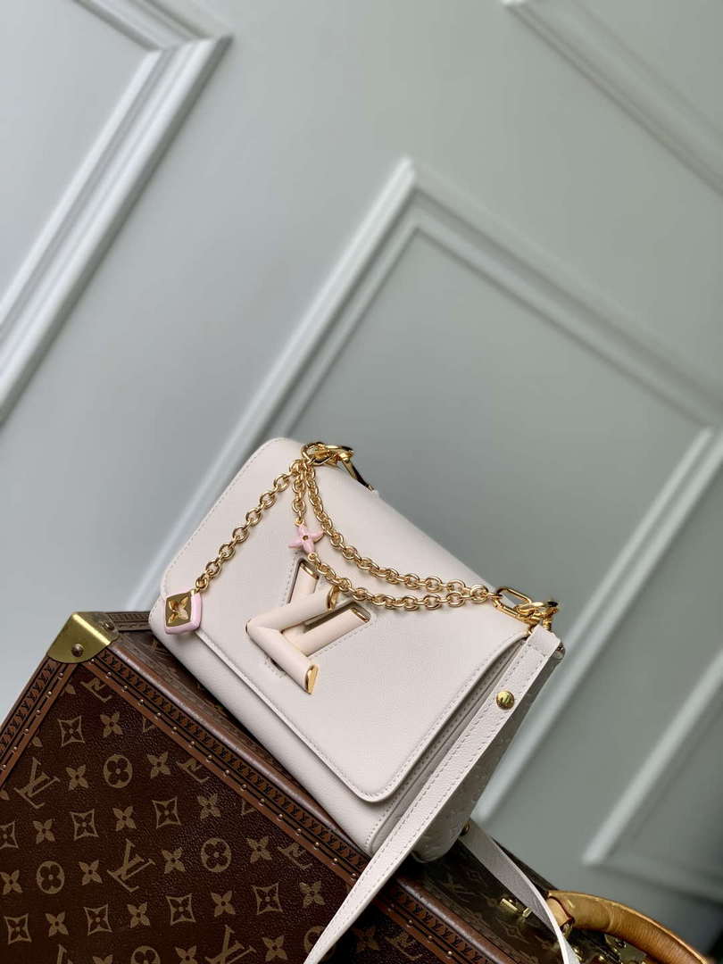 LV M14341 Louis Vuitton Twist MM Slim Bag Quartz