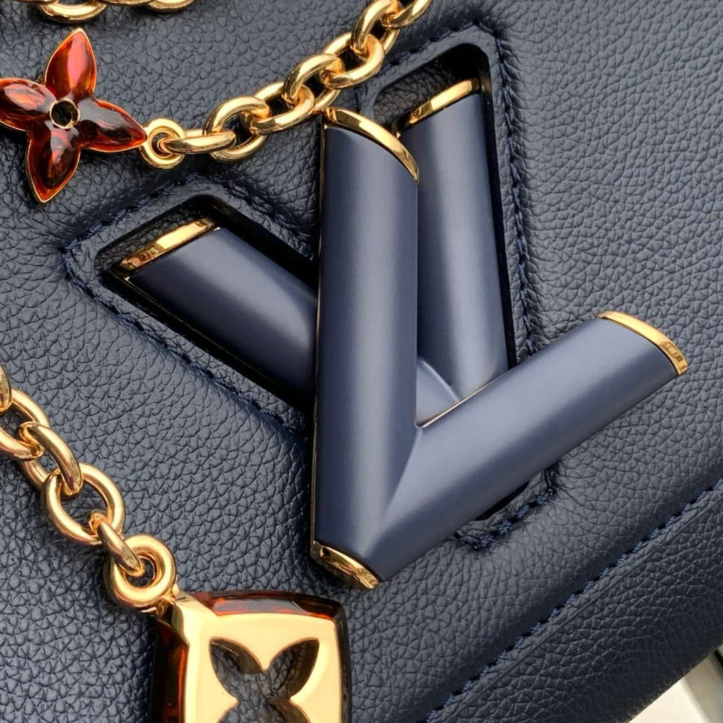 LV M14342 Louis Vuitton Twist MM Slim Bag Navy Blue