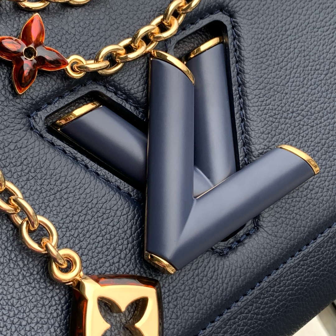 LV M14342 Louis Vuitton Twist MM Slim Bag Navy Blue