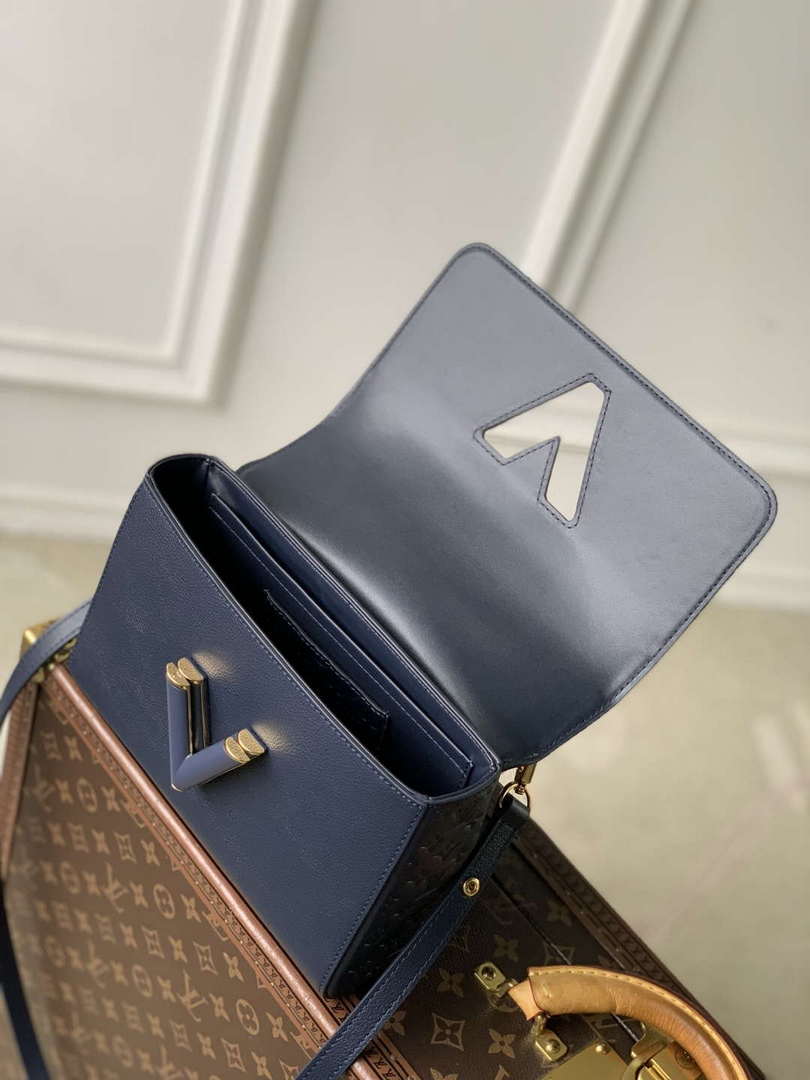 LV M14342 Louis Vuitton Twist MM Slim Bag Navy Blue - Default Title - View 9