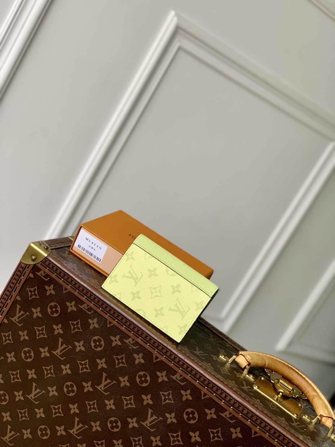 LV M14115 Louis Vuitton Passport Cover Taigarama Lemon Yellow - Default Title - View 1