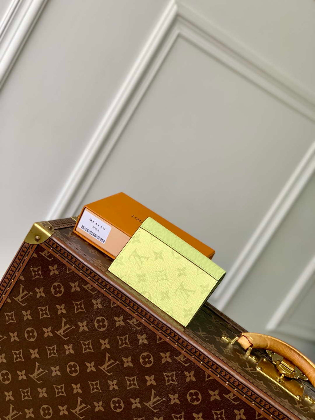 LV M14115 Louis Vuitton Passport Cover Taigarama Lemon Yellow