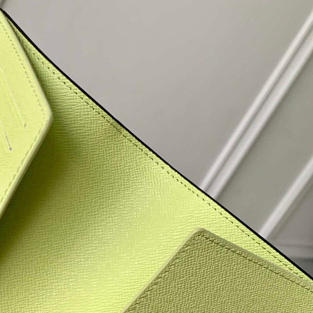 LV M14115 Louis Vuitton Passport Cover Taigarama Lemon Yellow