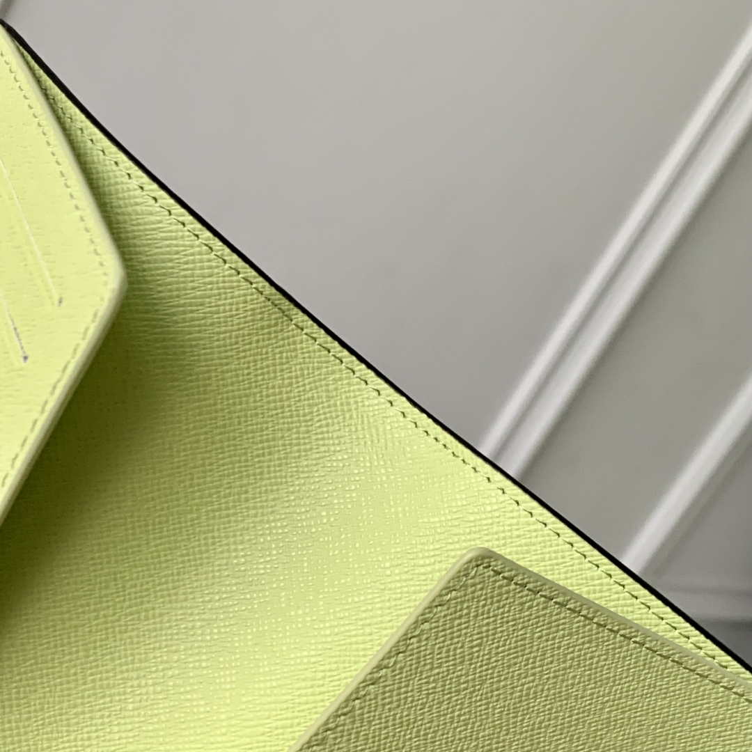 LV M14115 Louis Vuitton Passport Cover Taigarama Lemon Yellow - Default Title - View 7