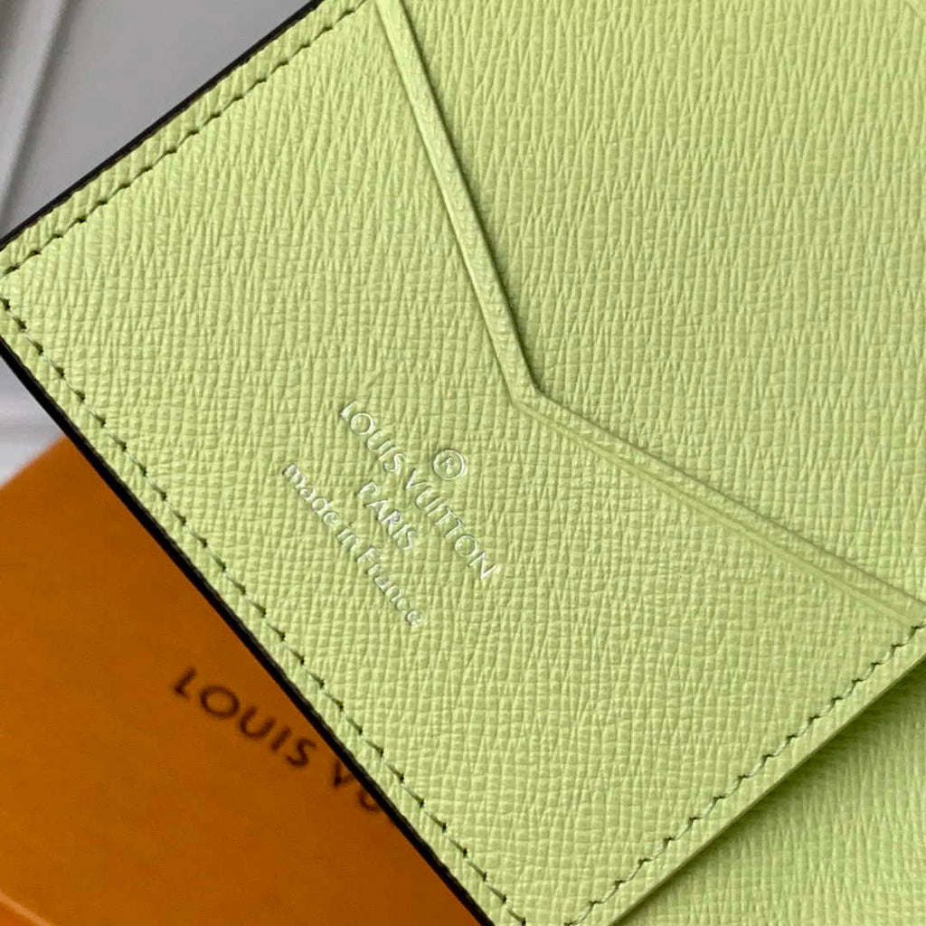 LV M14115 Louis Vuitton Passport Cover Taigarama Lemon Yellow