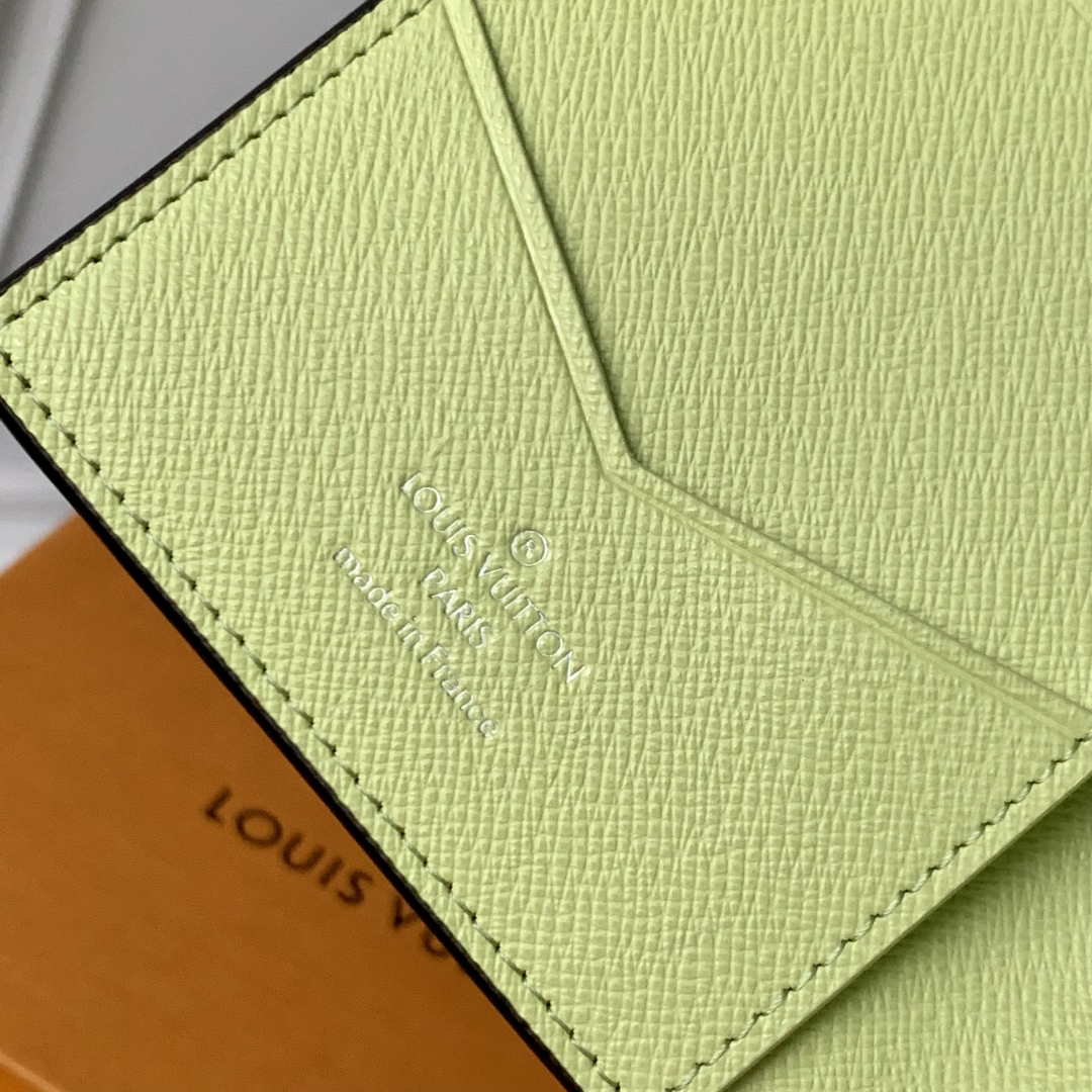 LV M14115 Louis Vuitton Passport Cover Taigarama Lemon Yellow - Default Title - View 8